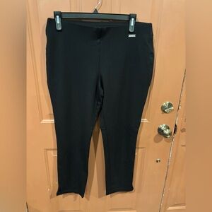Rafaella Women's Black Flat Front Pants Size XL
